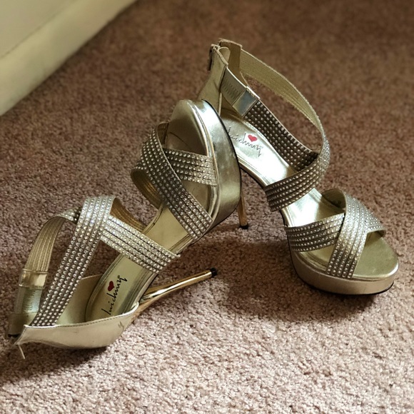 Sexy, zigzag rhinestones high heels - Picture 4 of 5